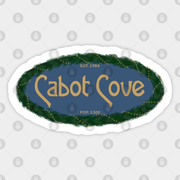 Cabot Cove Holiday Sticker by Maddy Young